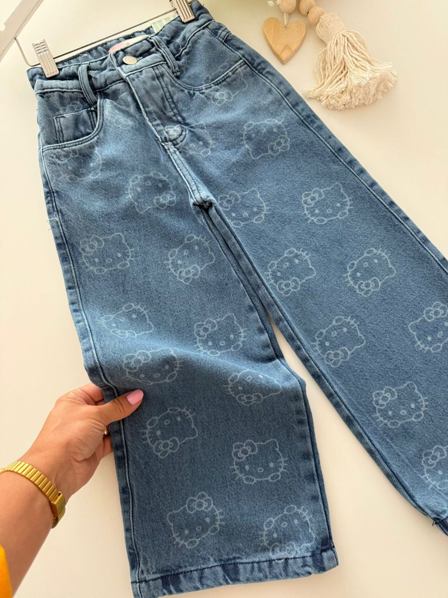 Calça Jeans Hello Kitty 