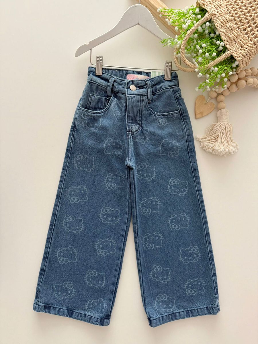 Calça Jeans Hello Kitty - Dondokinha Kids