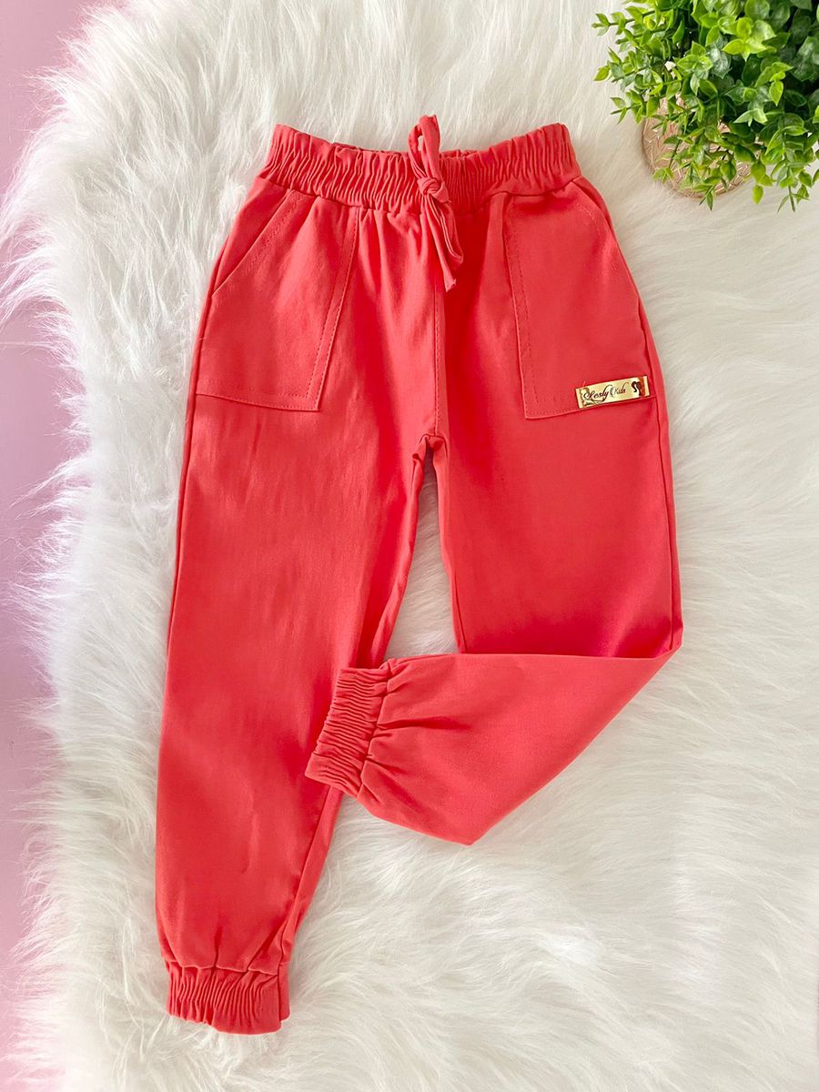 Calça Jogger Coral - Dondokinha Kids