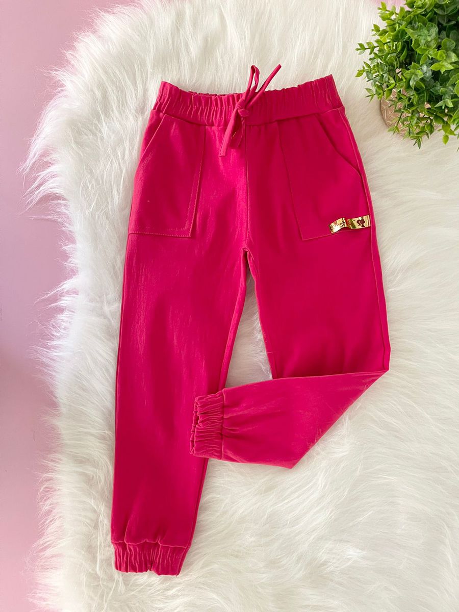 Calça Jogger Pink - Dondokinha Kids