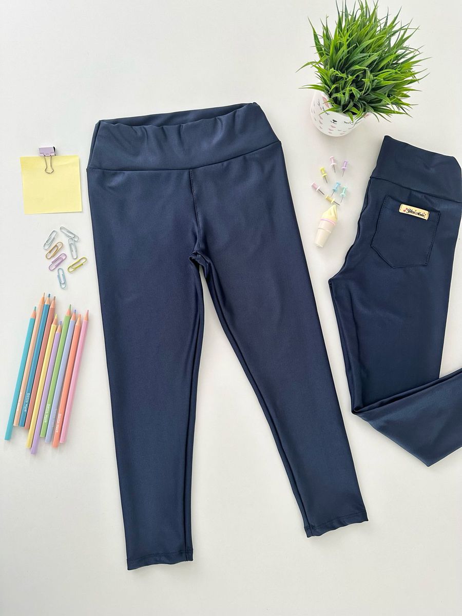Calça Legging Escolar Marinho - Dondokinha Kids