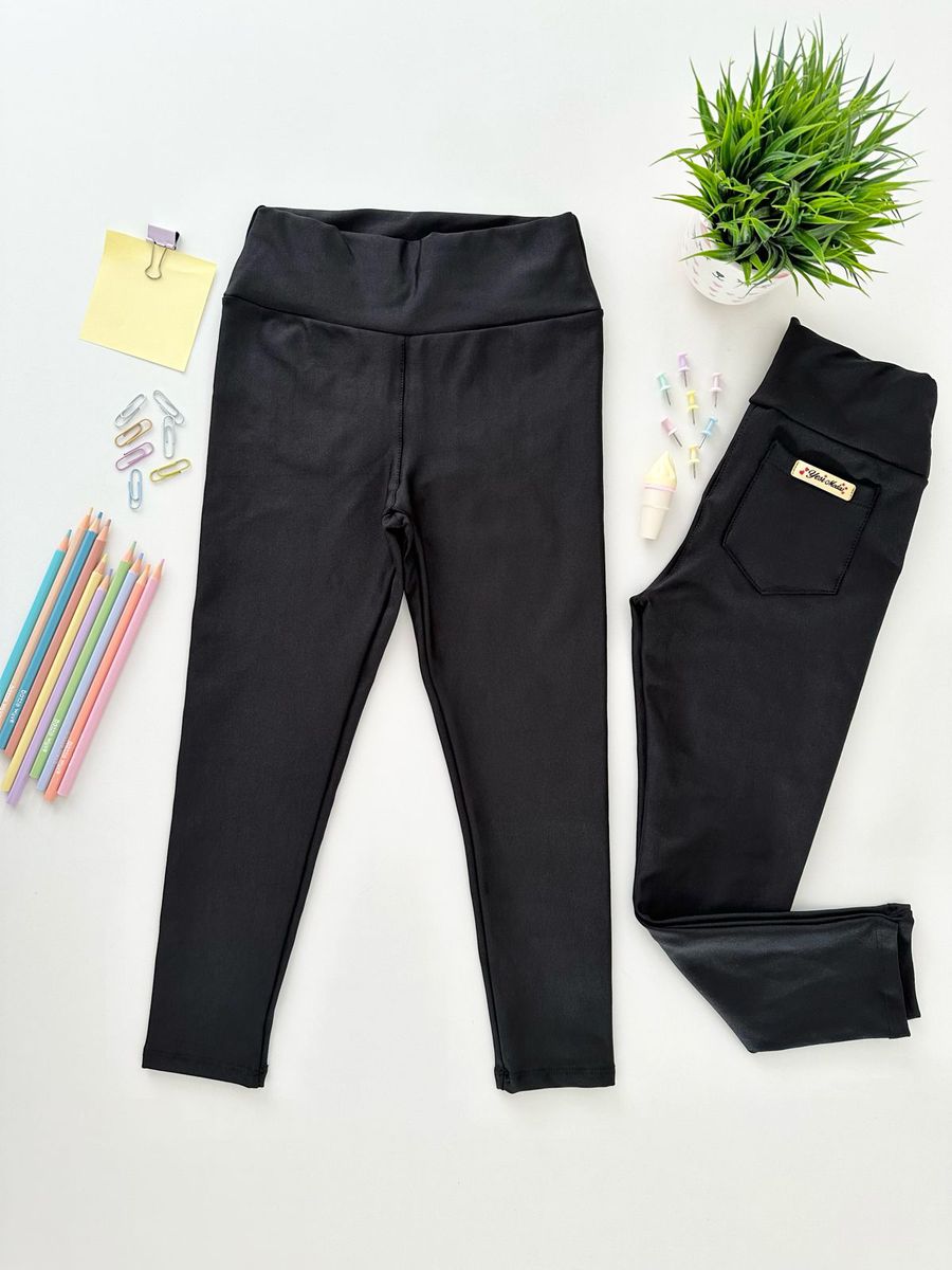 Calça Legging Escolar Preta - Dondokinha Kids