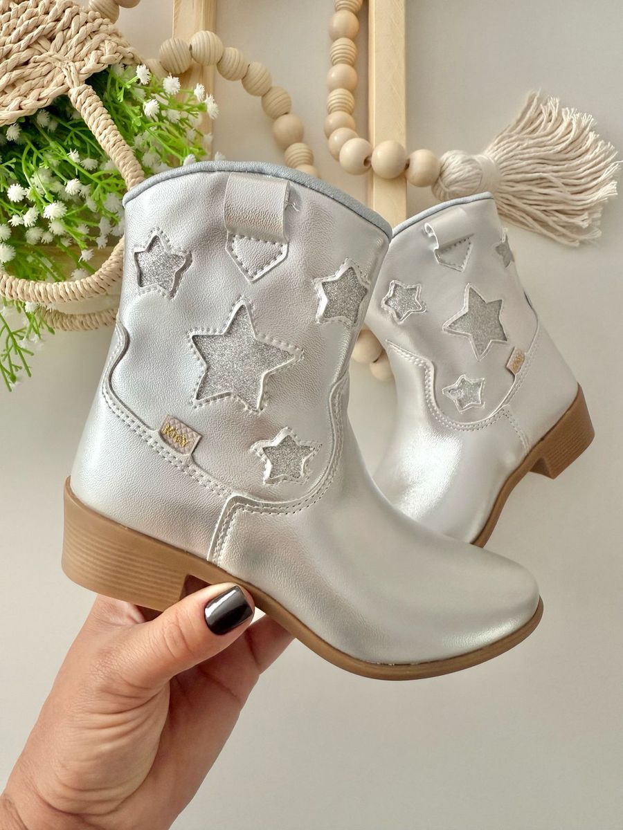 Bota Texana Estrela Prata - Dondokinha Kids