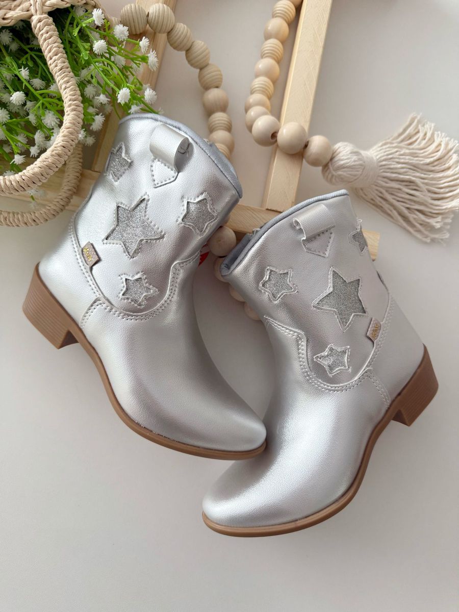 Bota Texana Estrela Prata 
