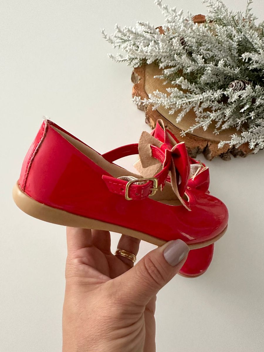 Sapatilha Laço Vermelha 