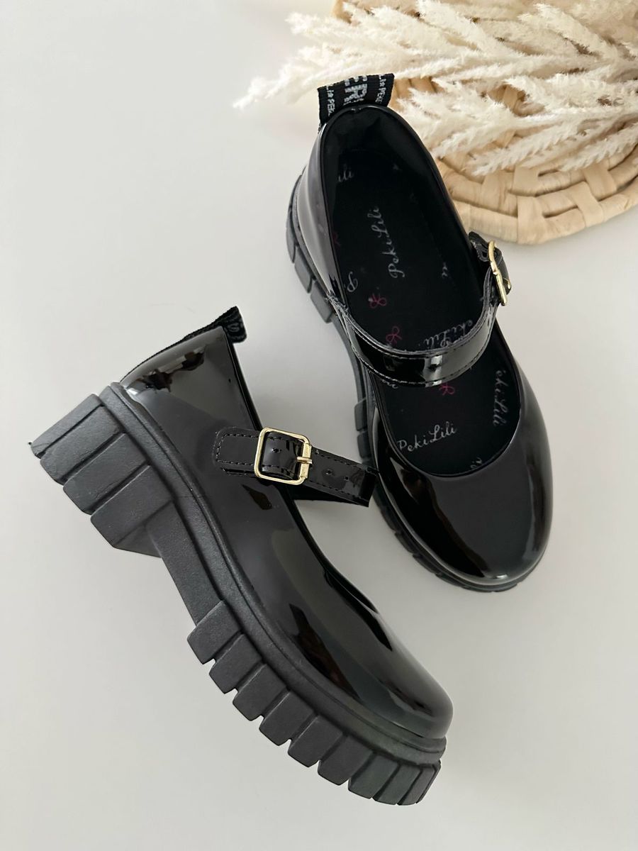 Sapato Tratorado Preto - Dondokinha Kids