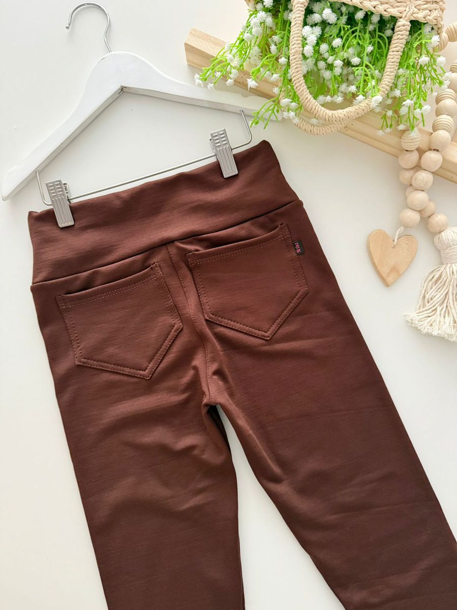 Calça Legging Juvenil Marrom