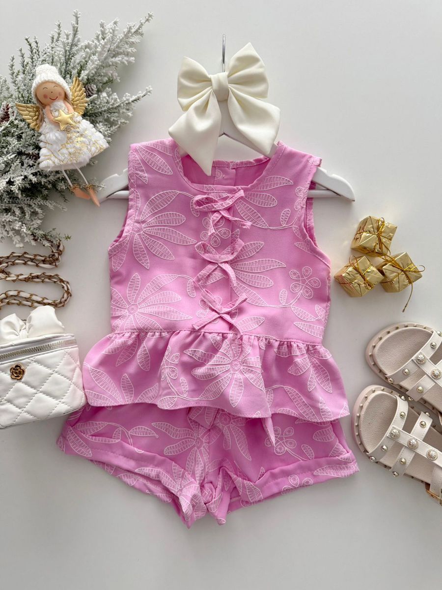 Conjunto Bruna Rosa - Dondokinha Kids