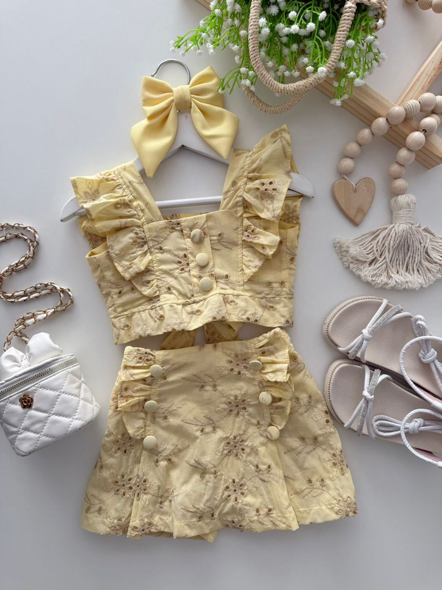 Conjunto Valentina Amarelo - Dondokinha Kids