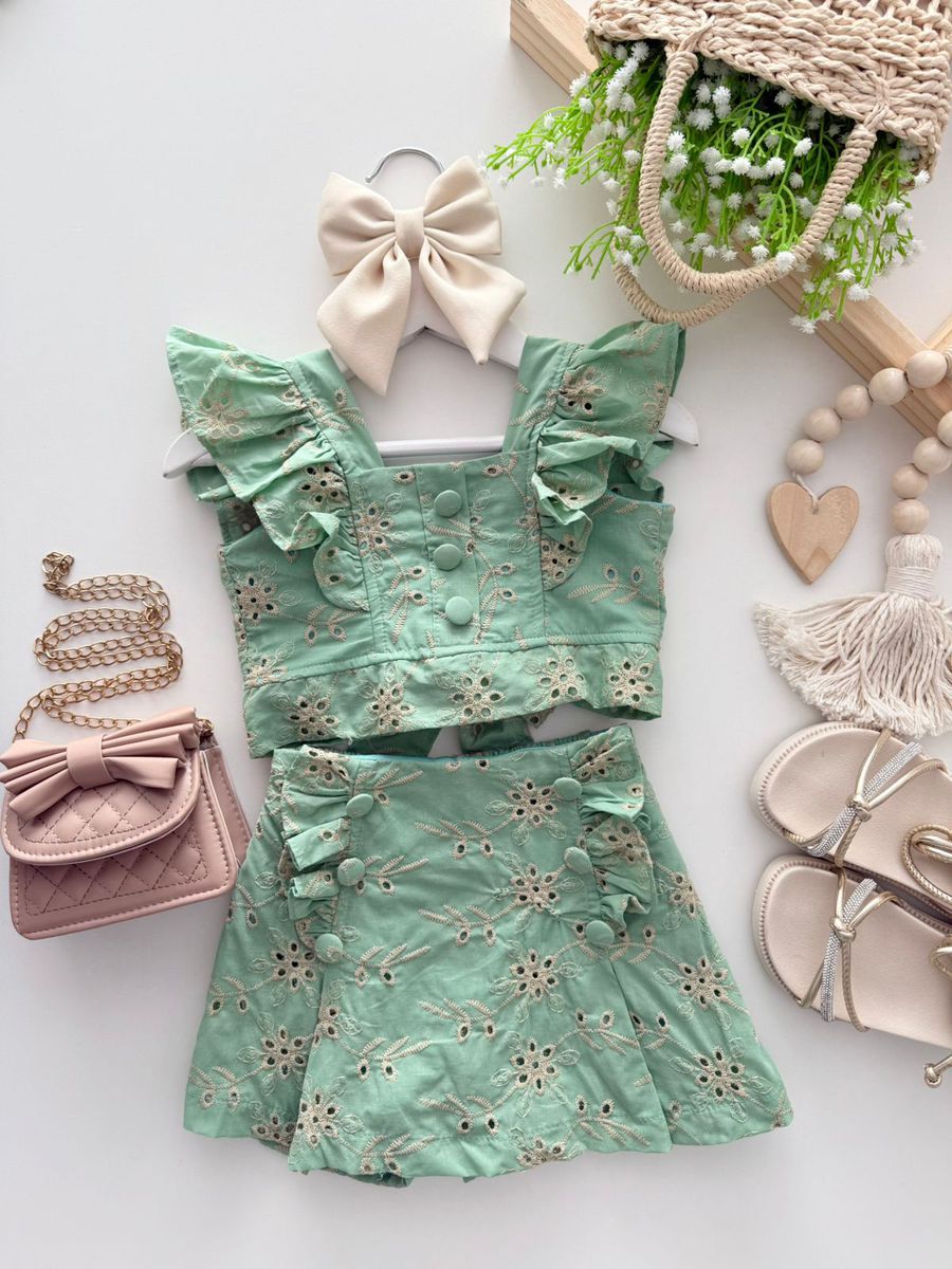 Conjunto Valentina Verde - Dondokinha Kids