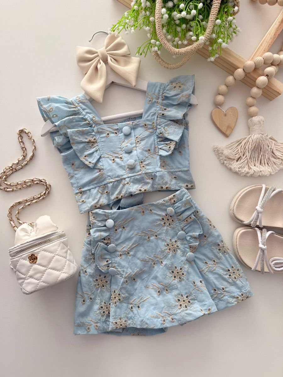Conjunto Valentina Azul - Dondokinha Kids