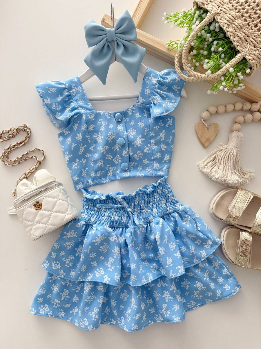Conjunto Leticia Azul - Dondokinha Kids