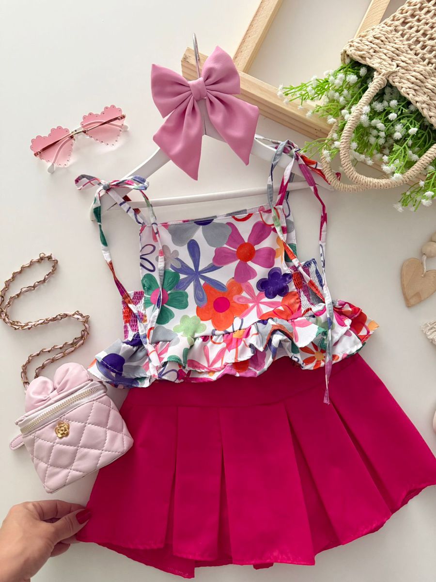Conjunto Hortênsia Pink - Dondokinha Kids