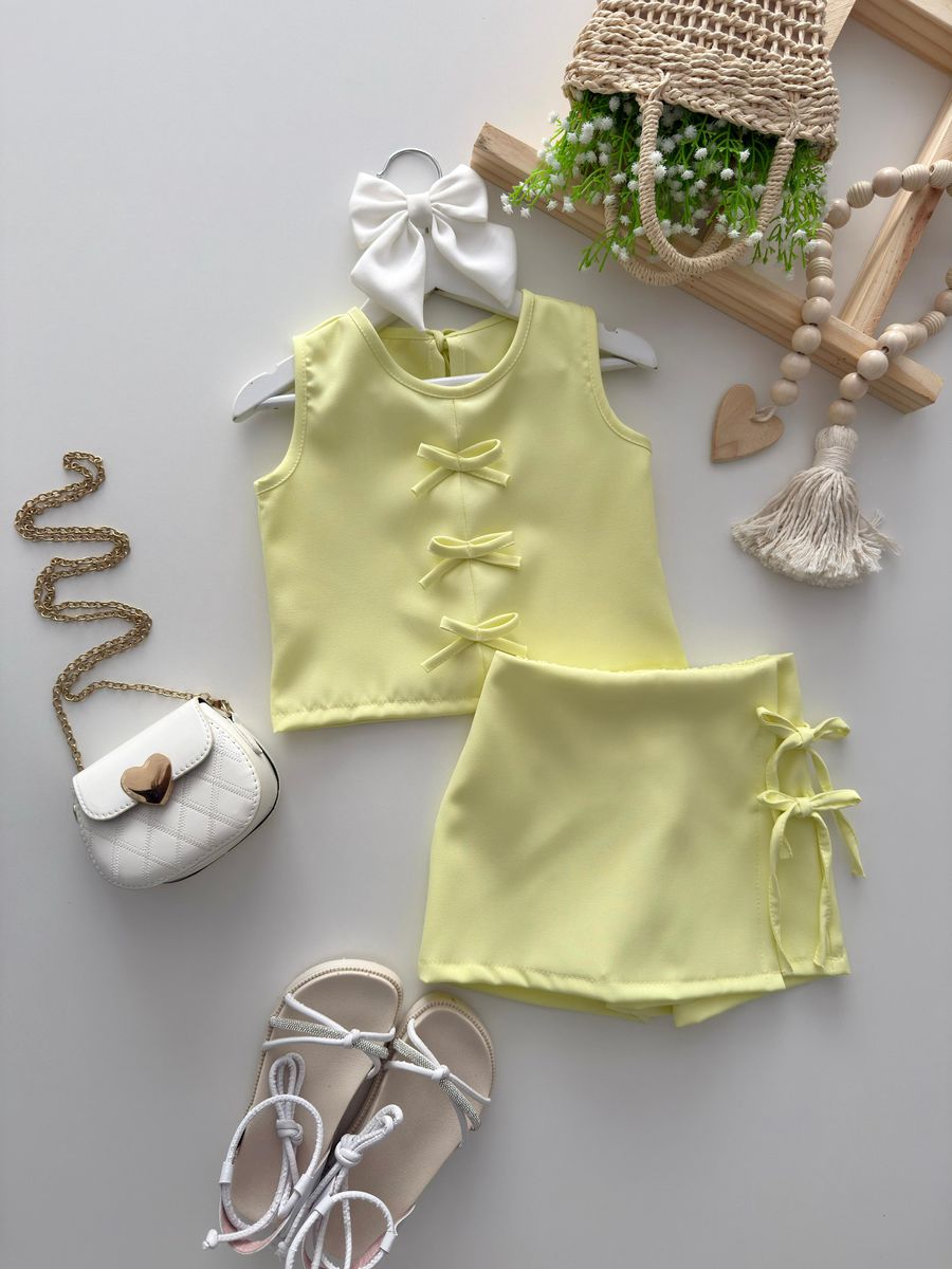 Conjunto Ludmilla Amarelo - Dondokinha Kids