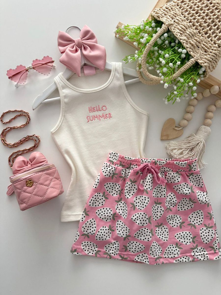 Conjunto Moranguinho Rosa