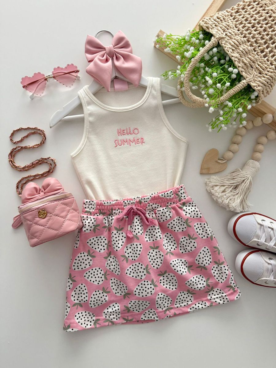 Conjunto Moranguinho Rosa - Dondokinha Kids