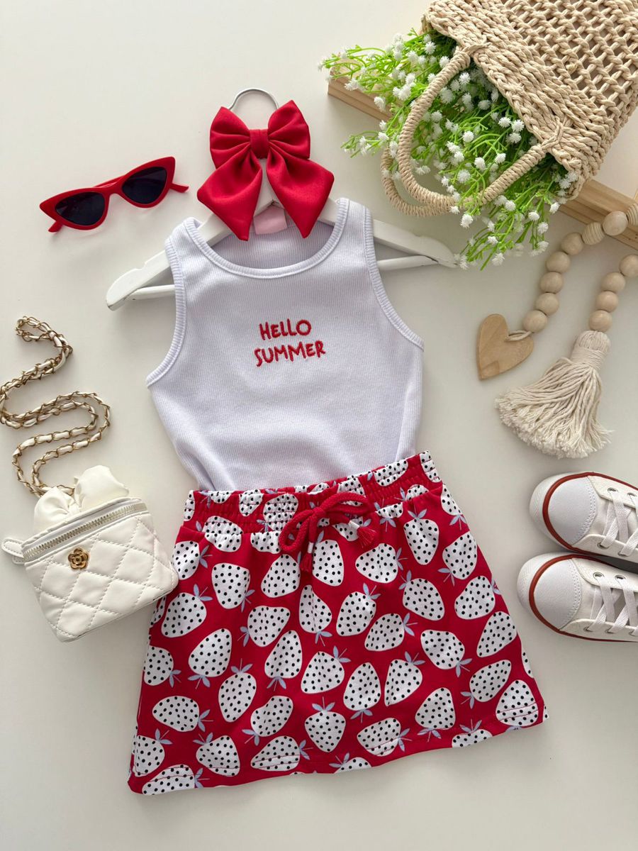 Conjunto Moranguinho Vermelho - Dondokinha Kids