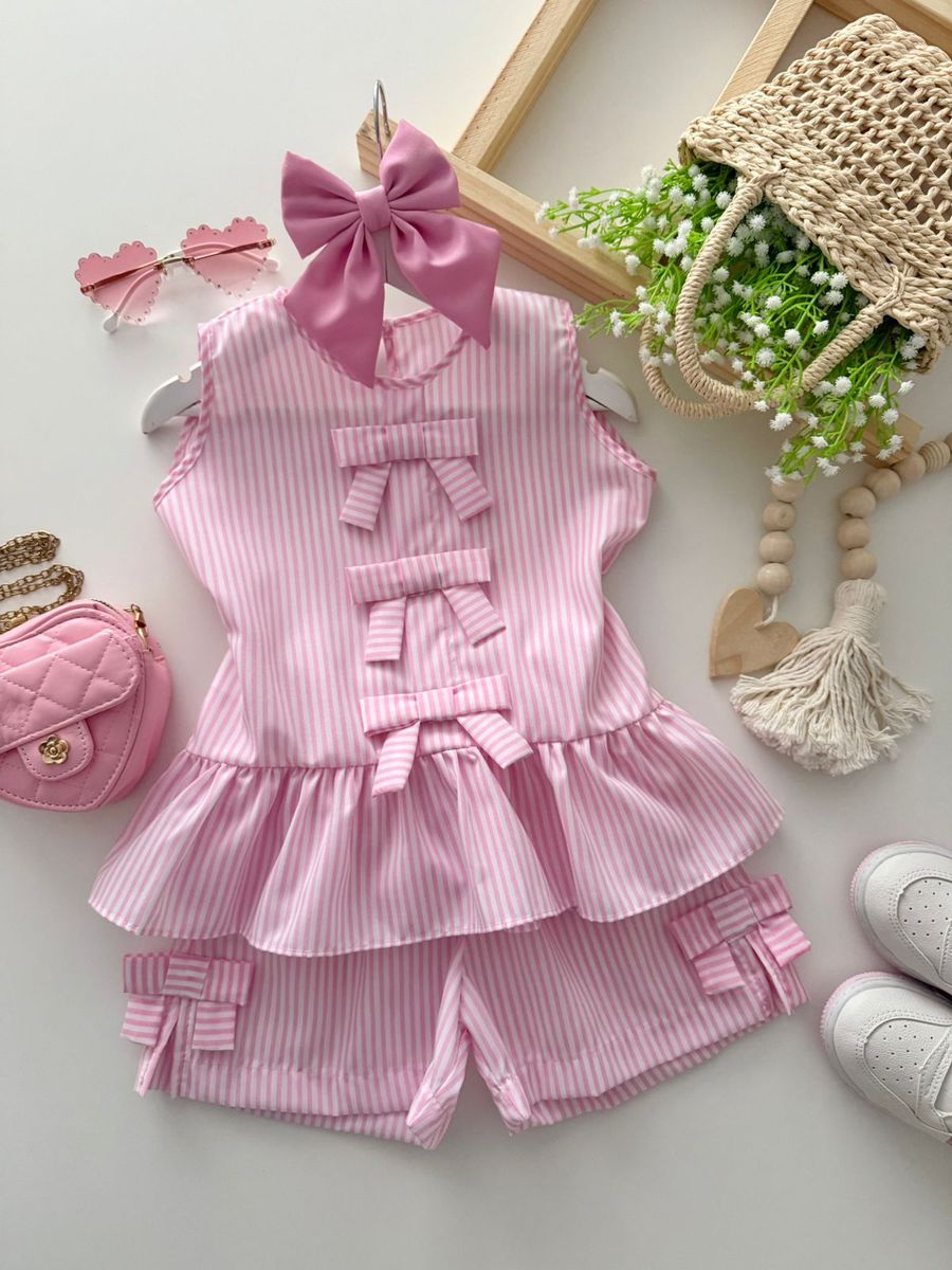Conjunto Bianca Rosa - Dondokinha Kids