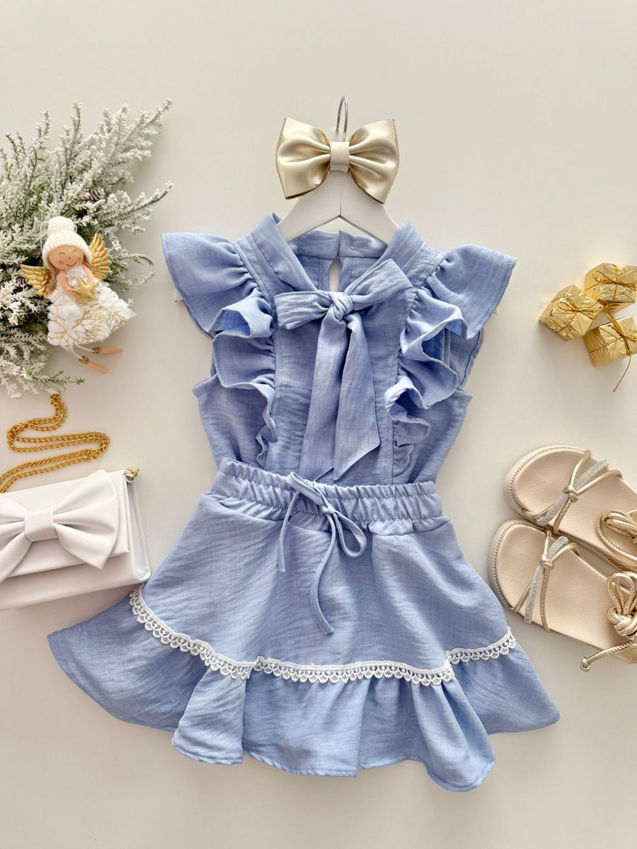 Conjunto Cecilia Azul - Dondokinha Kids