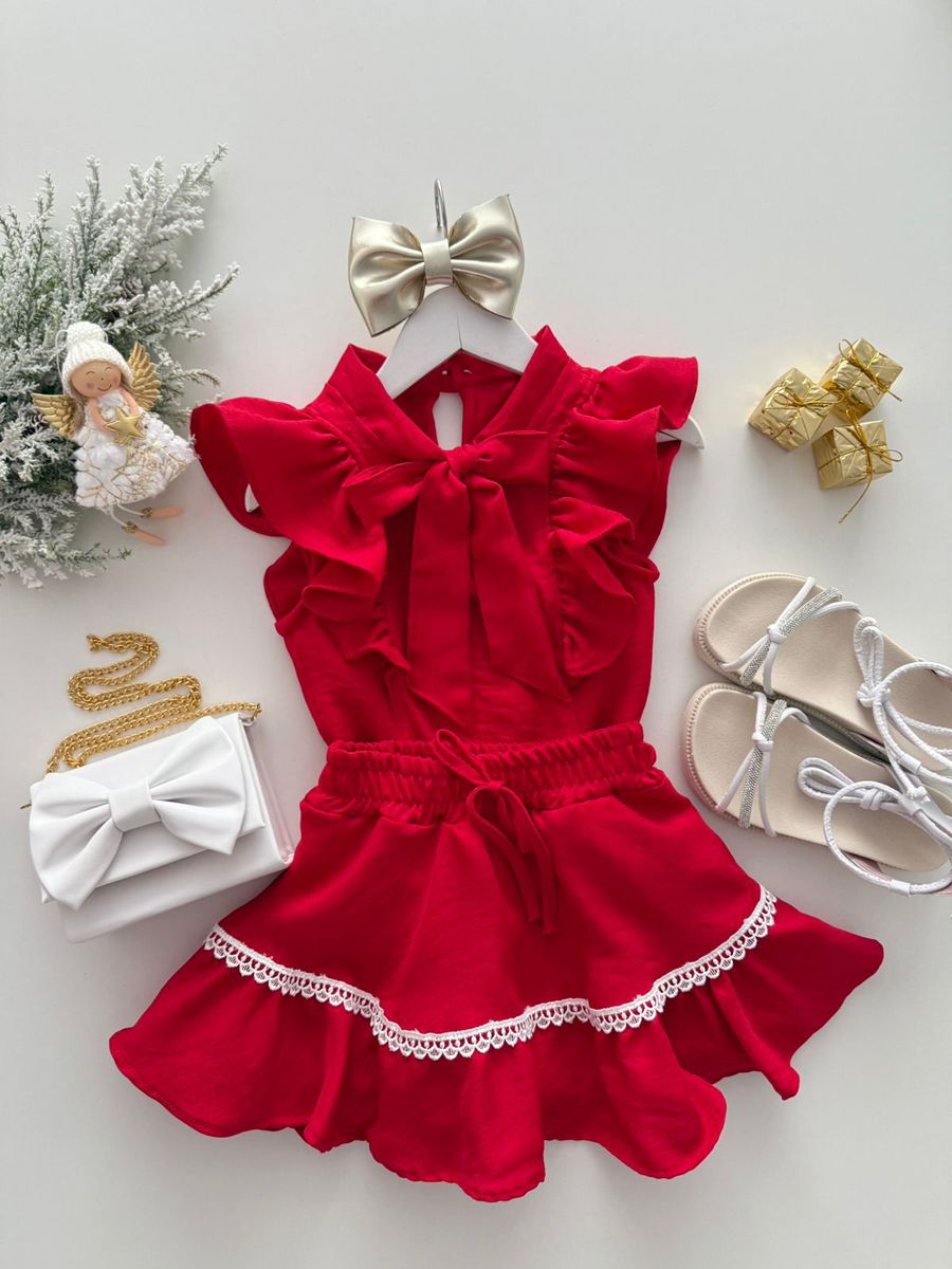 Conjunto Cecilia Vermelho - Dondokinha Kids
