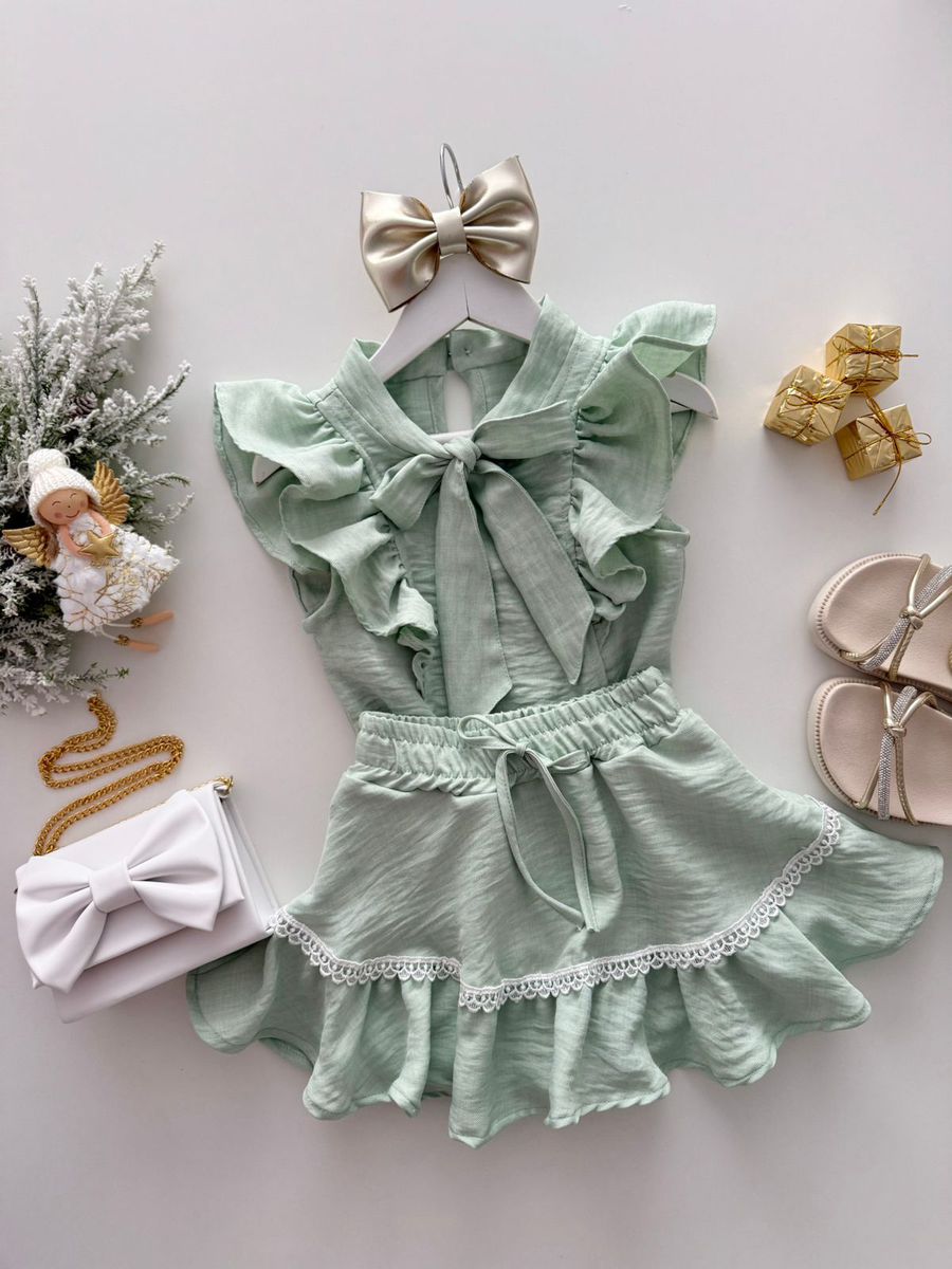 Conjunto Cecilia Verde - Dondokinha Kids