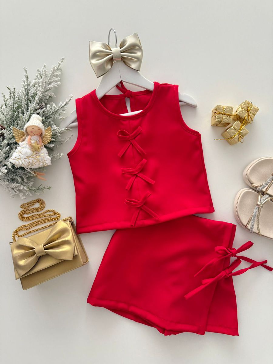 Conjunto Ludmilla Vermelho - Dondokinha Kids