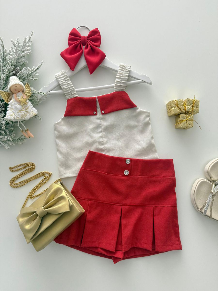 Conjunto Anelize Vermelho - Dondokinha Kids