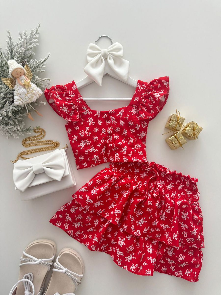 Conjunto Leticia Vermelho - Dondokinha Kids