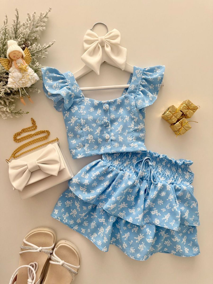 Conjunto Leticia Azul - Dondokinha Kids