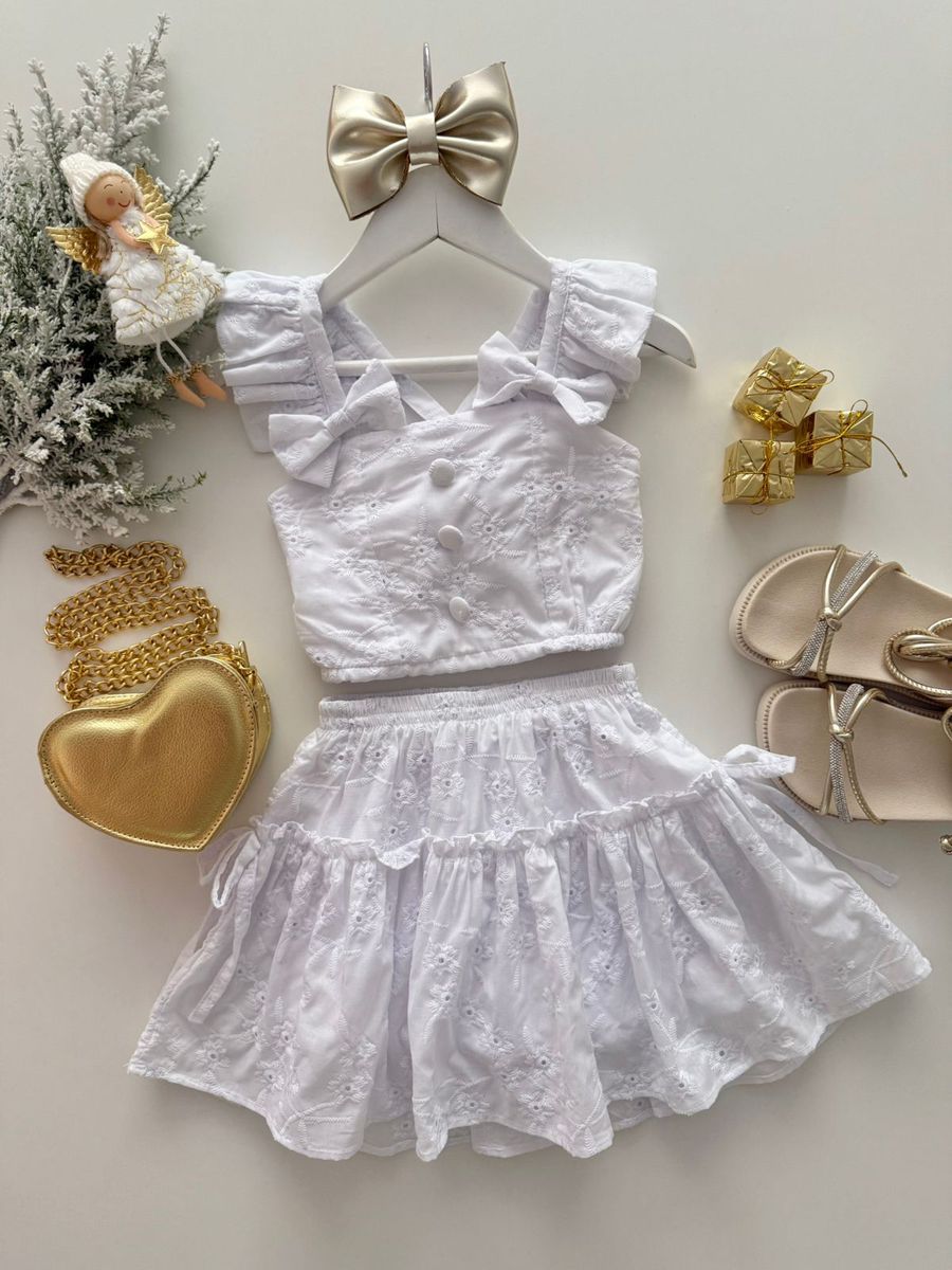 Conjunto Poliana Branco - Dondokinha Kids