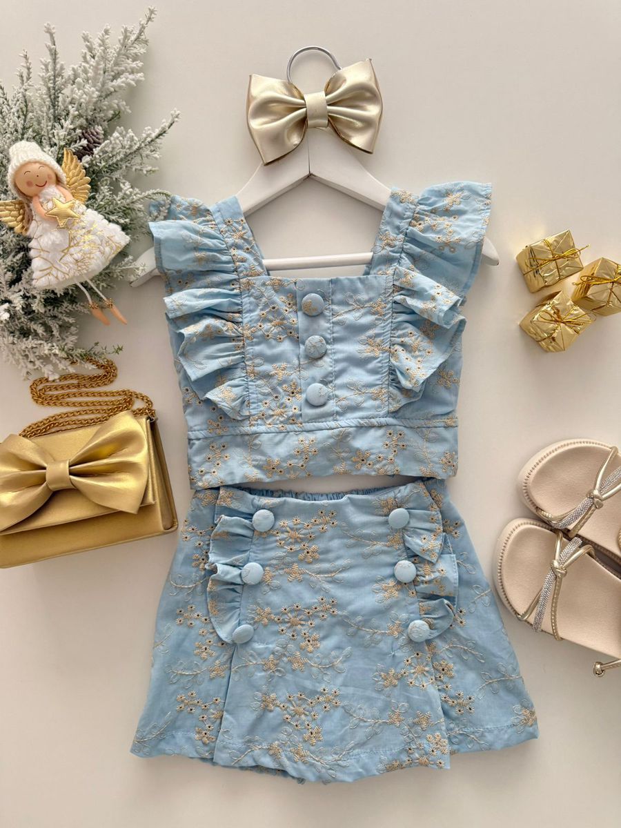 Conjunto Valentina Azul - Dondokinha Kids