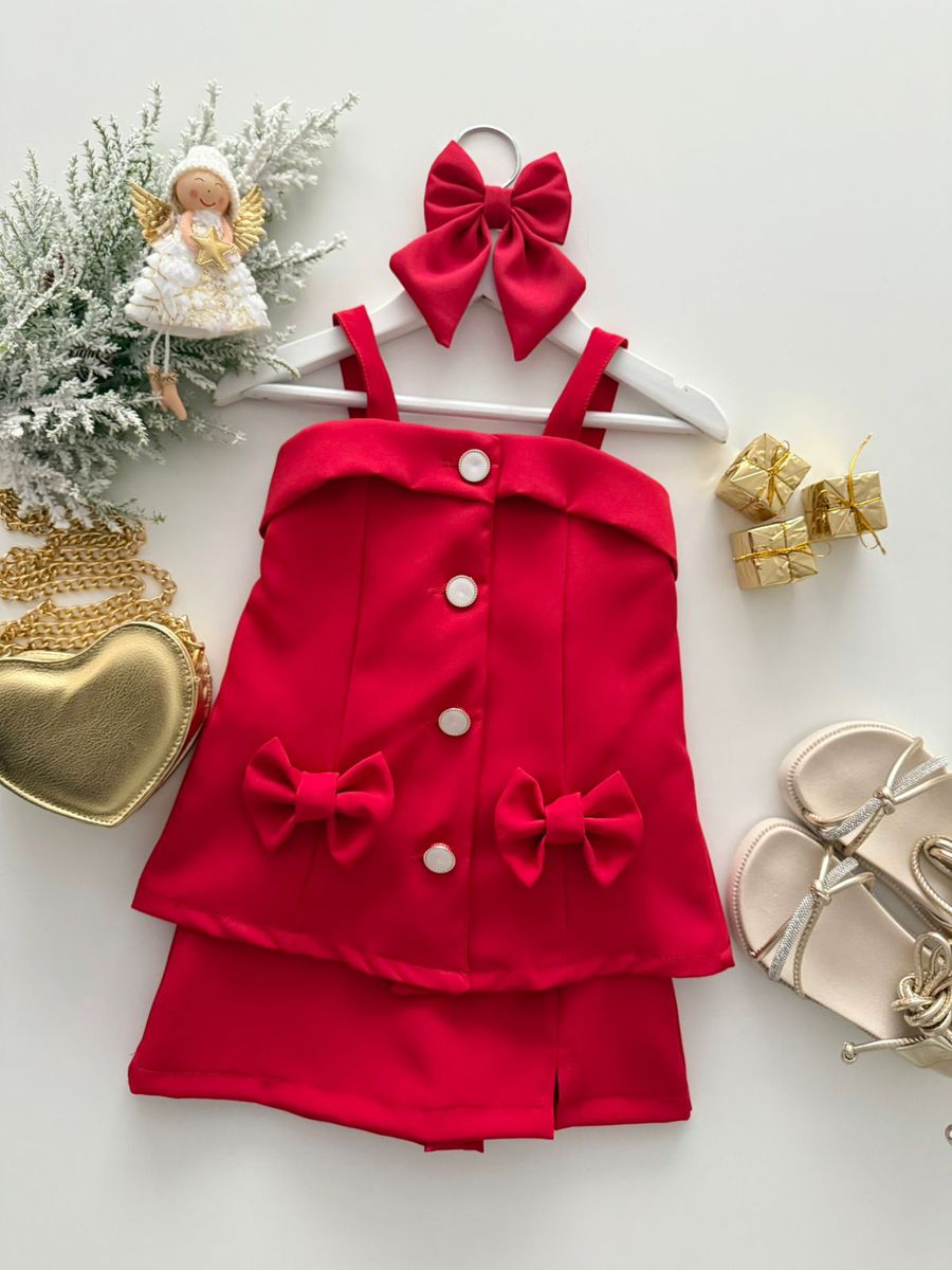 Conjunto Priscila Vermelho - Dondokinha Kids