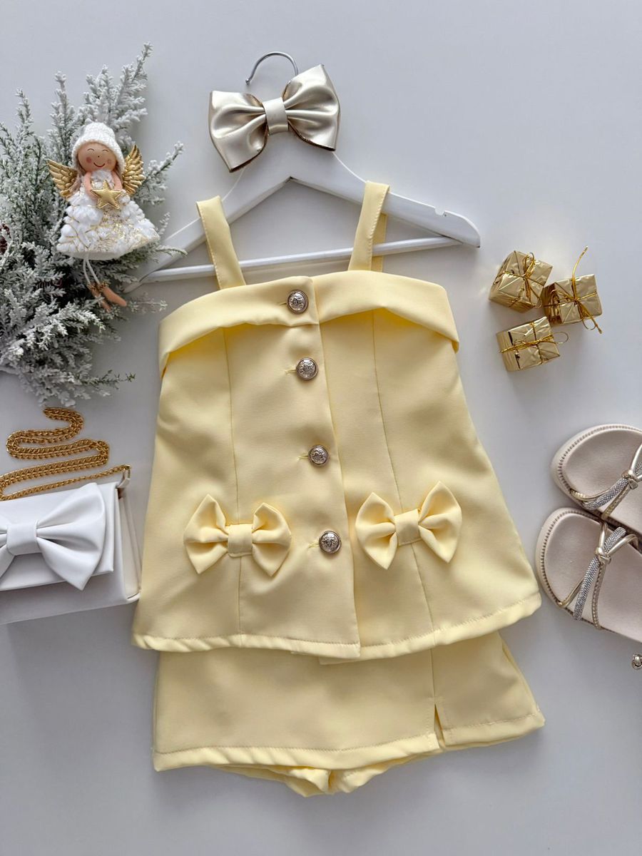 Conjunto Priscila Amarelo - Dondokinha Kids