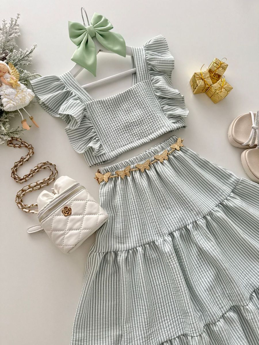Conjunto Nina Listra Verde