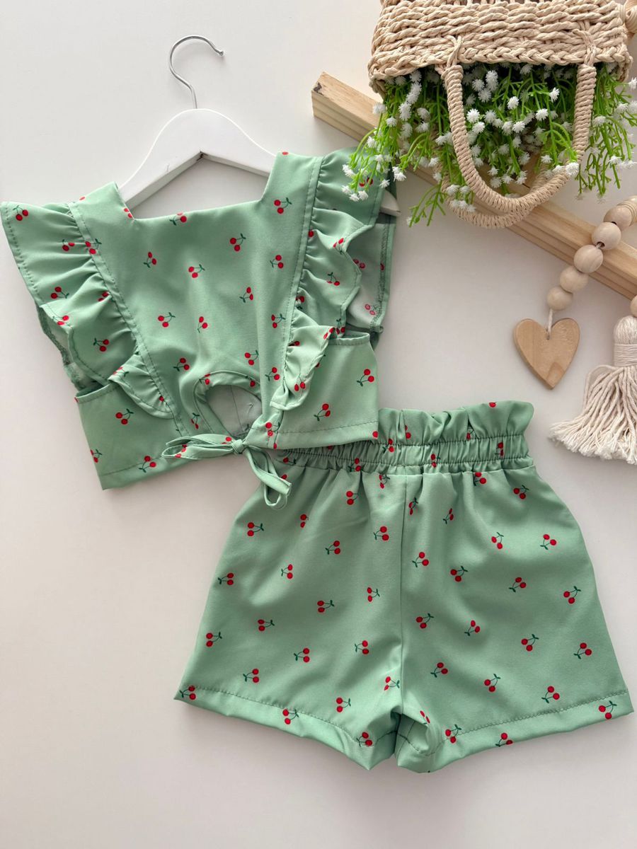 Conjunto Cerejinha Verde Oliva