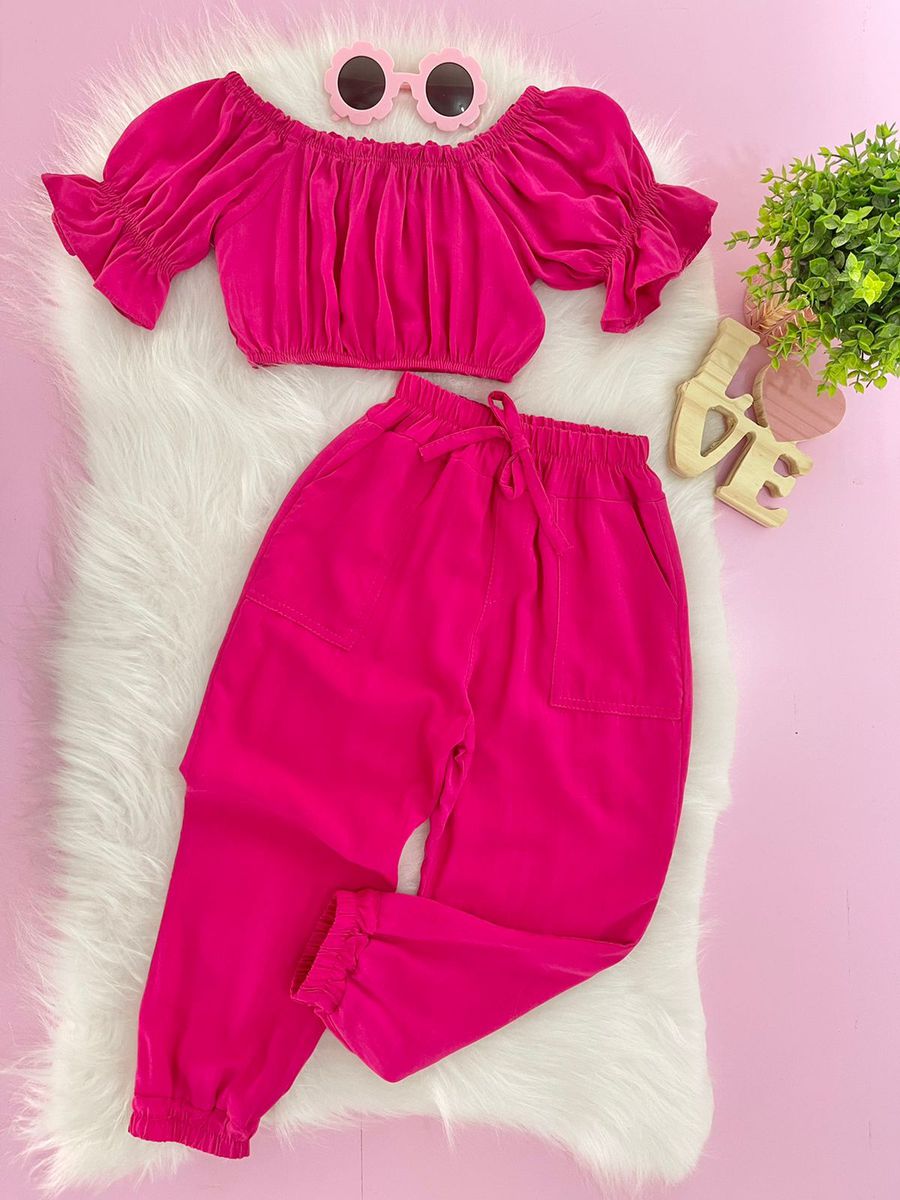 Conjunto Larissa Pink - Dondokinha Kids