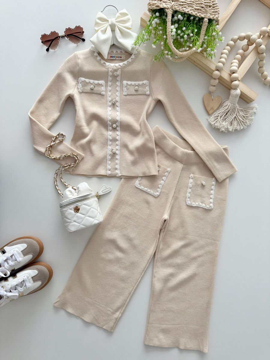 Conjunto Amélia Creme - Dondokinha Kids