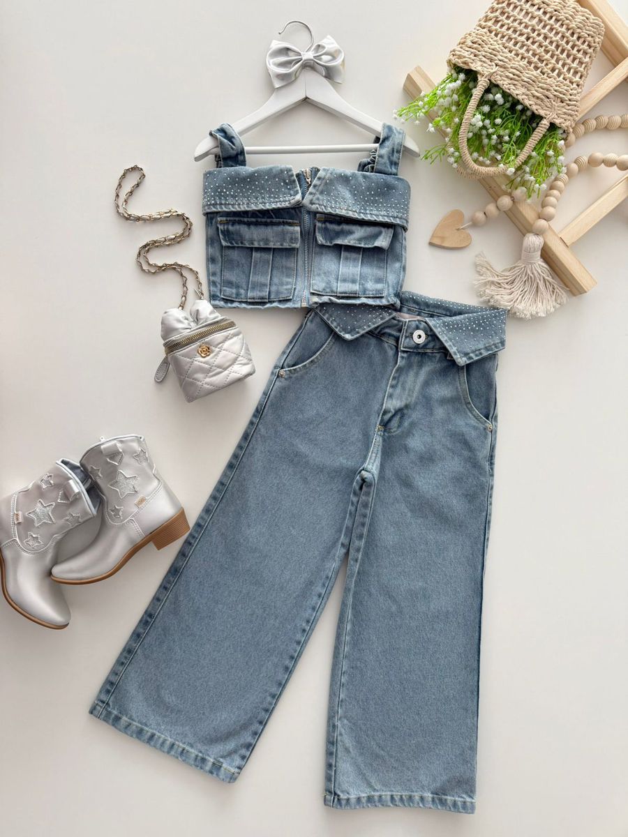 Conjunto Ana Jeans - Dondokinha Kids