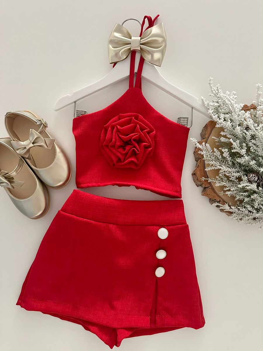 Conjunto Angel Vermelho - Dondokinha Kids