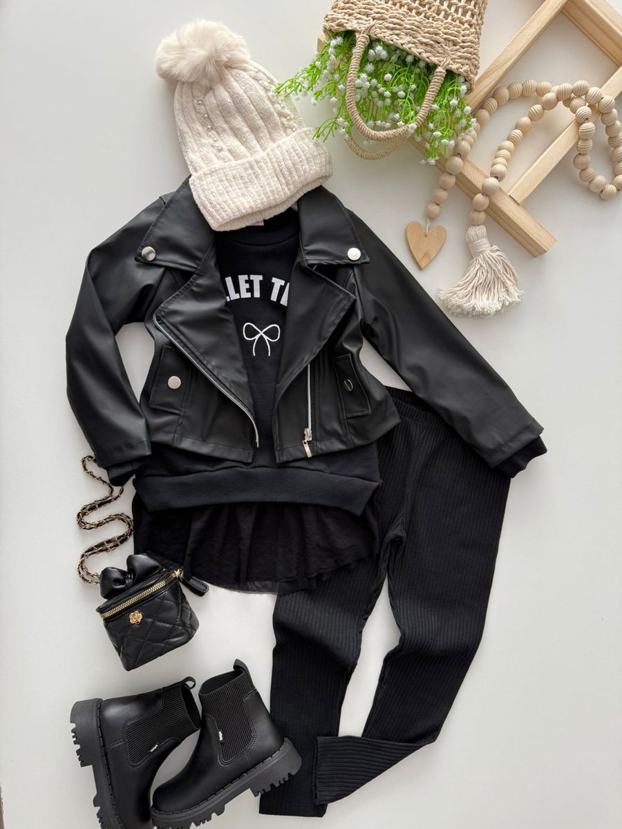Conjunto Moletom Ballet Preto 