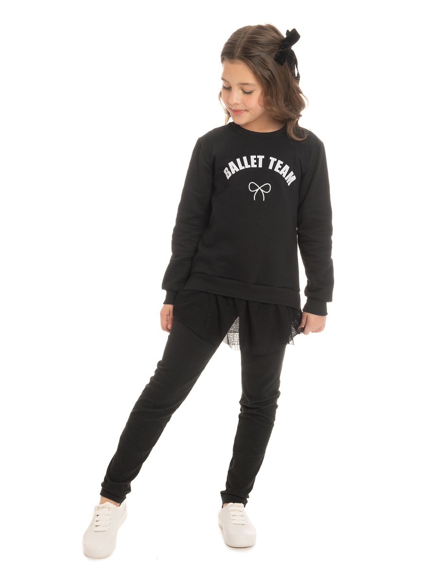 Conjunto Moletom Ballet Preto 