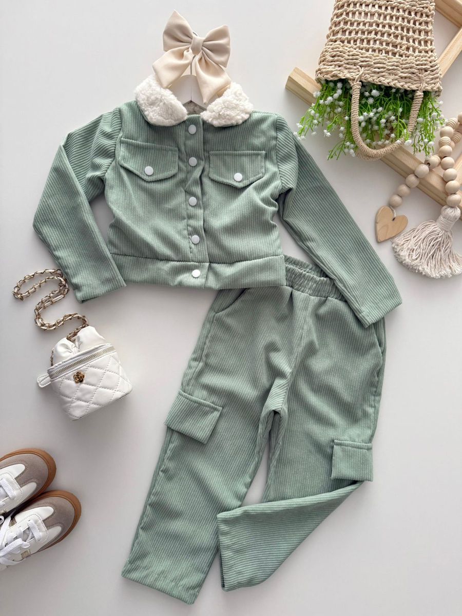 Conjunto Barbara Verde - Dondokinha Kids