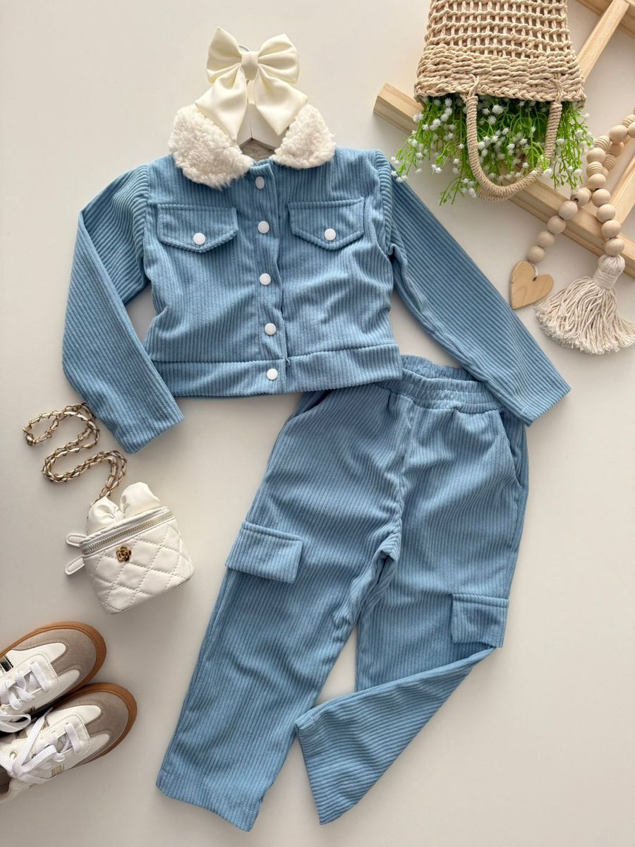 Conjunto Barbara Azul - Dondokinha Kids