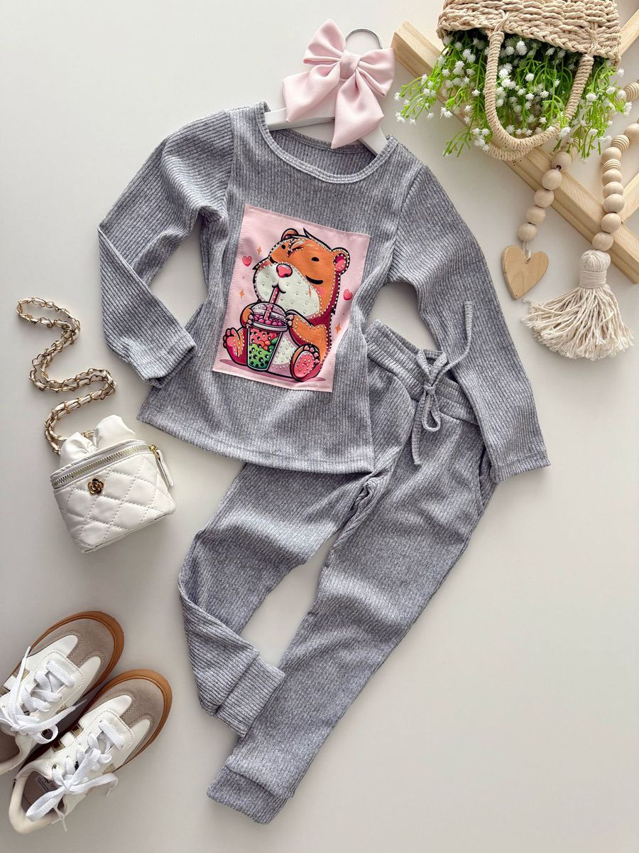Conjunto Capivara Cinza - Dondokinha Kids
