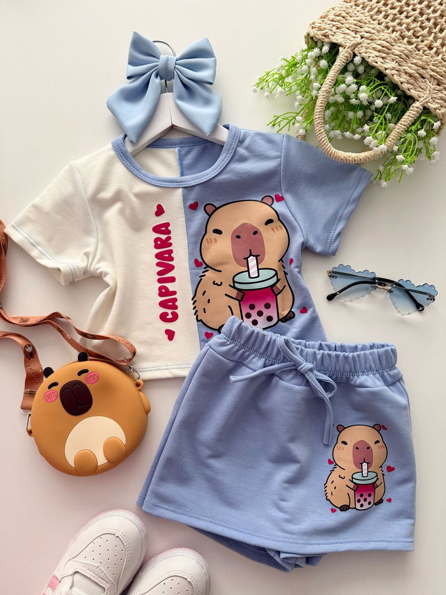 Conjunto Capivara Azul - Dondokinha Kids