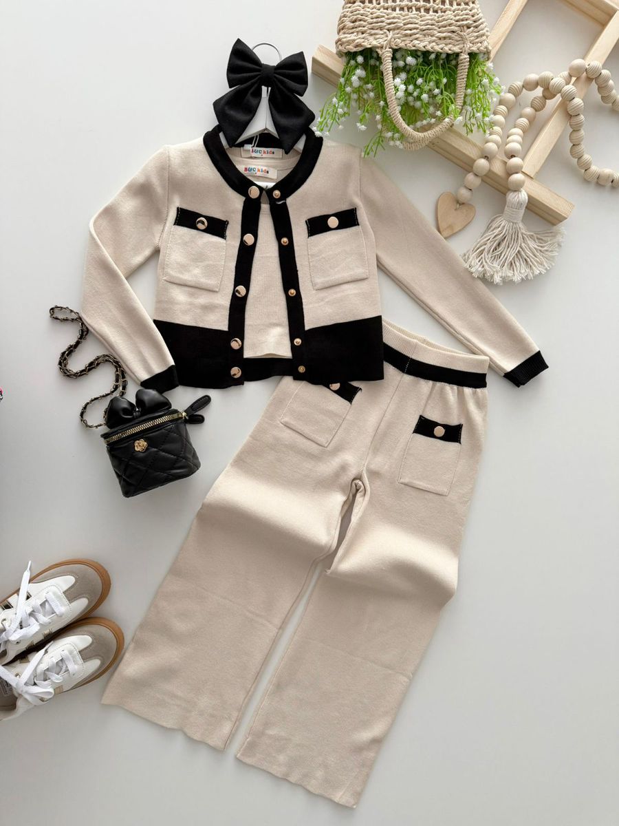 Conjunto Clara Creme - Dondokinha Kids