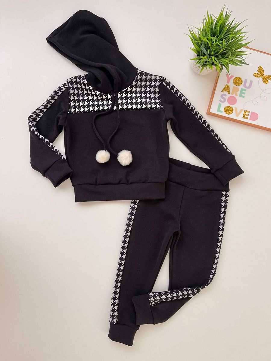 Conjunto Xadrez Preto - Dondokinha Kids