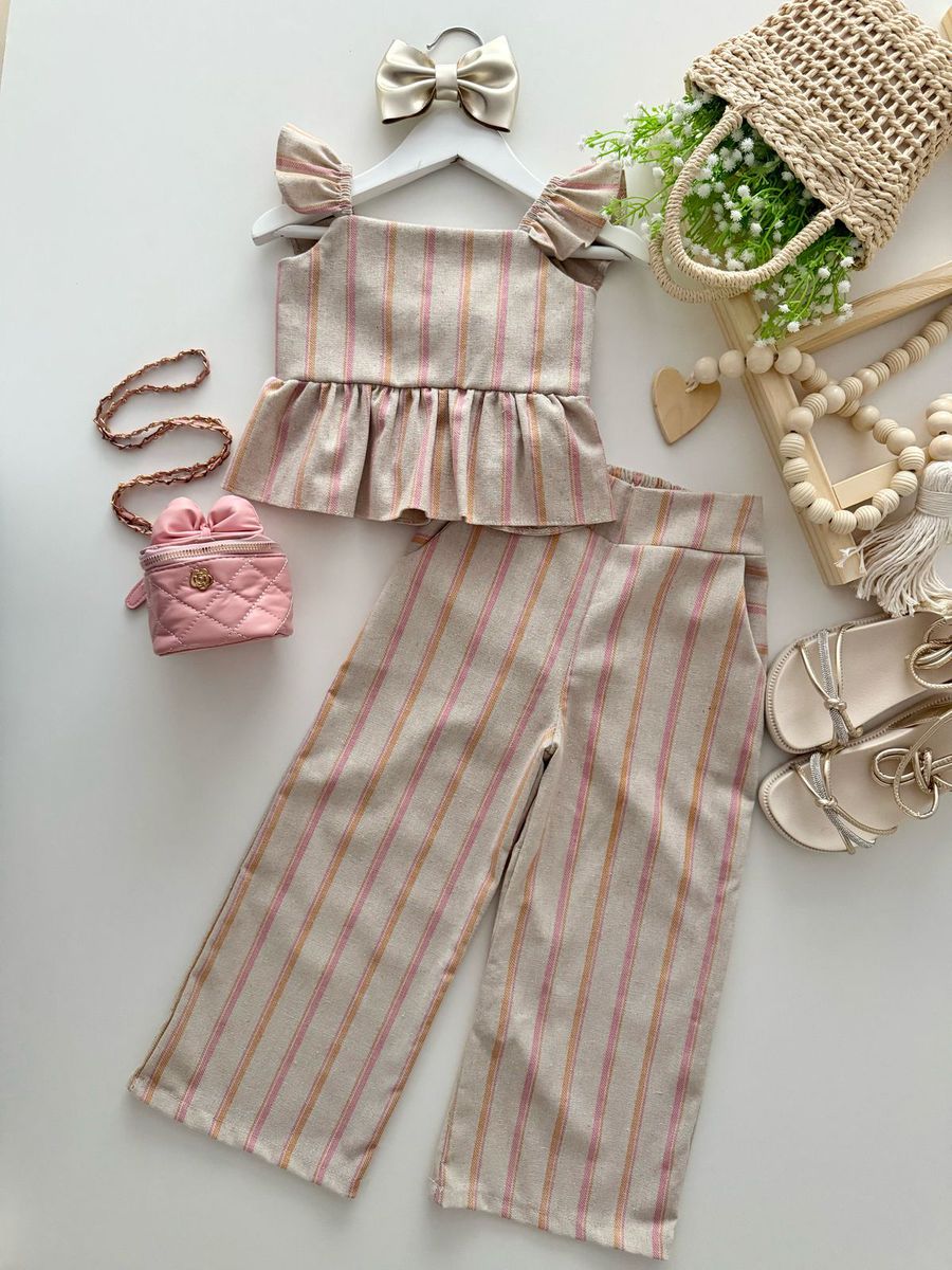 Conjunto Maria Alice Rosa - Dondokinha Kids