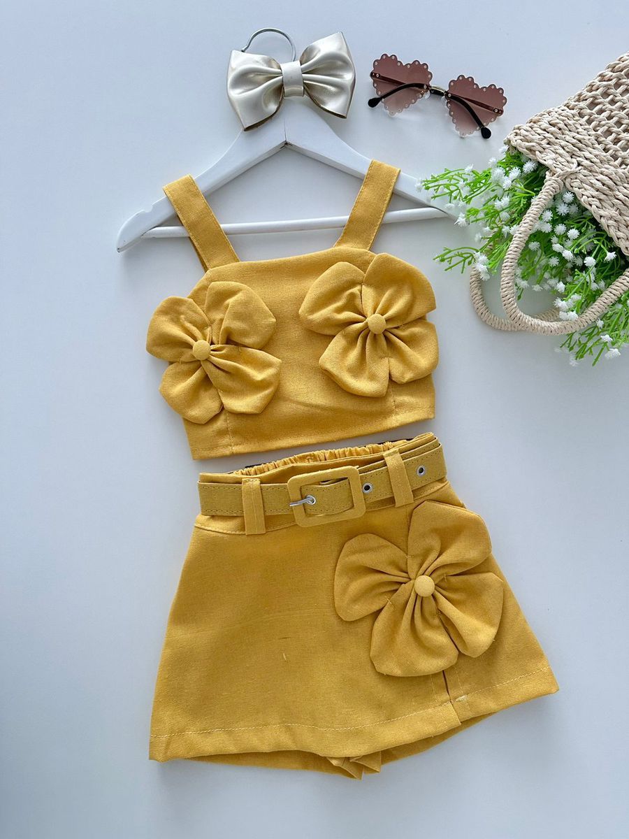 Conjunto Isabelle Mostarda - Dondokinha Kids