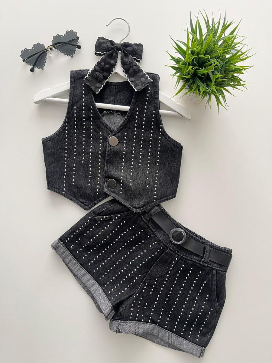 Conjunto Jeans Cinza - Dondokinha Kids